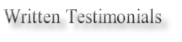Written Testimonials